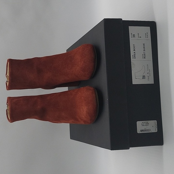 83- rag & bone New York Drea Boot Rust Suede Size 9 NWT - Picture 16 of 17